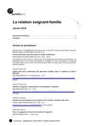 La relation soignant-famille