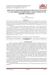 APPLYING CONCENTRATED SOLUTION OF PALM SUGAR + 5% NaCl PRIOR TO EXERCISING AND ITS EFFECTS ON AEROBIC ENDURANCE