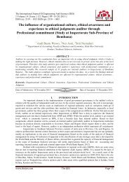 The influence of organizational culture, ethical awareness and experience to ethical judgments auditor through Professional commitment (Study at Inspectorate Sub-Province of Bombana)