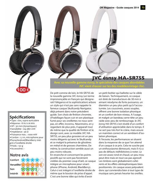 ON Magazine - Guide Casques 2014