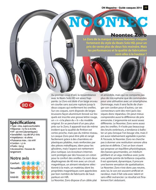 ON Magazine - Guide Casques 2014