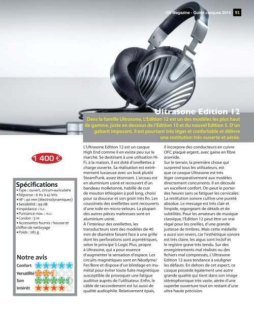 ON Magazine - Guide Casques 2014