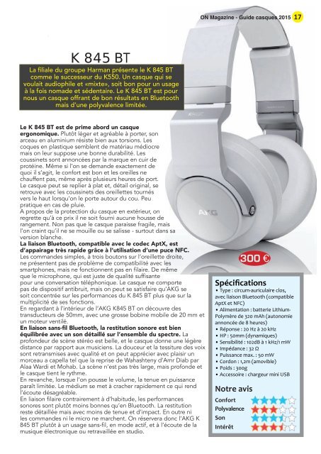 ON Magazine - Guide Casques 2015