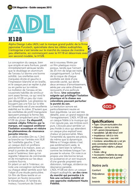 ON Magazine - Guide Casques 2015