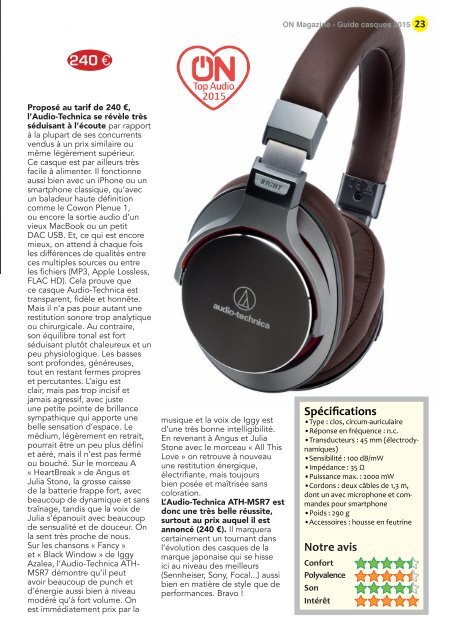 ON Magazine - Guide Casques 2015