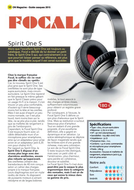 ON Magazine - Guide Casques 2015