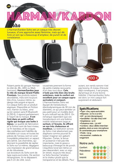 ON Magazine - Guide Casques 2015