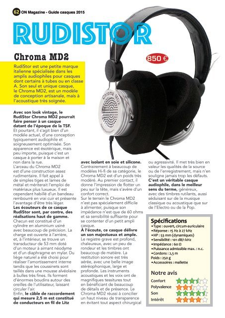 ON Magazine - Guide Casques 2015