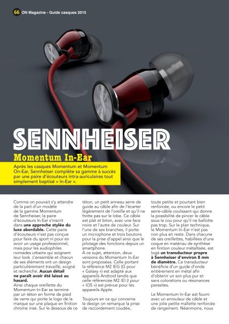 ON Magazine - Guide Casques 2015