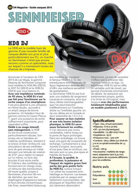 ON Magazine - Guide Casques 2015