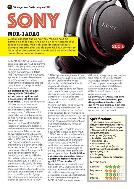 ON Magazine - Guide Casques 2015