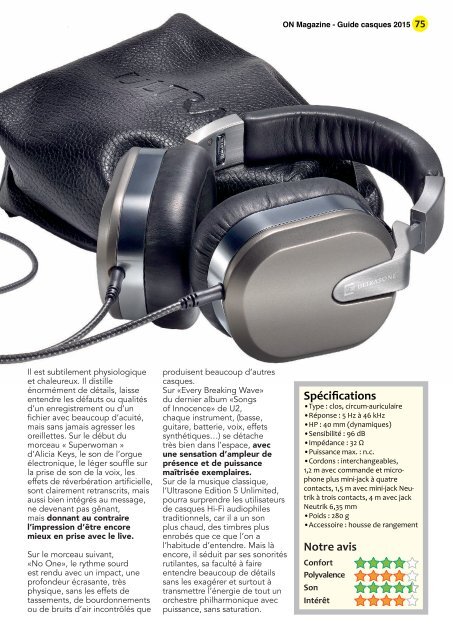 ON Magazine - Guide Casques 2015