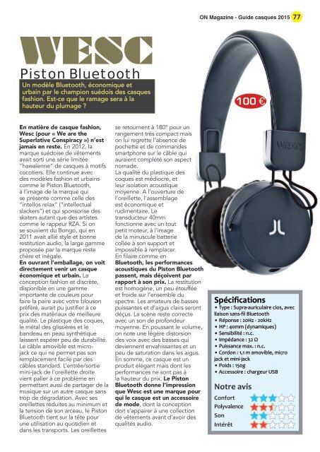 ON Magazine - Guide Casques 2015