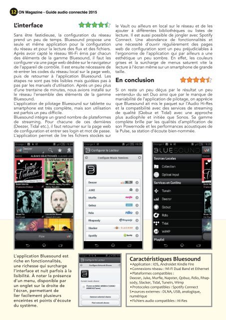 ON Magazine - Guide de l'audio connectée 2015