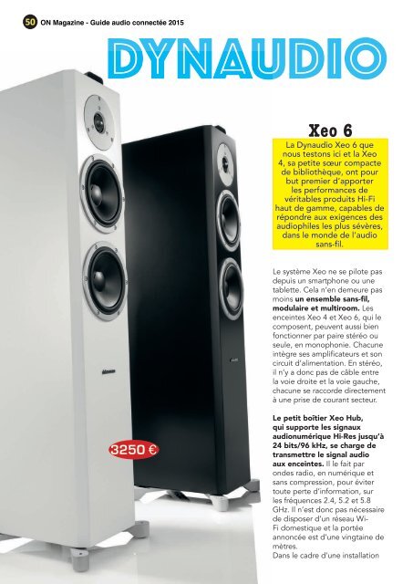 ON Magazine - Guide de l'audio connectée 2015