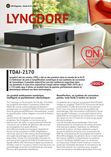 ON Magazine - Guide HiFi 2015