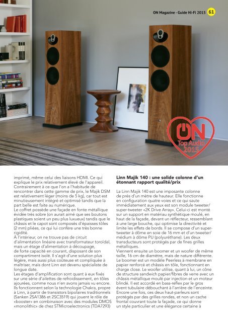 ON Magazine - Guide HiFi 2015