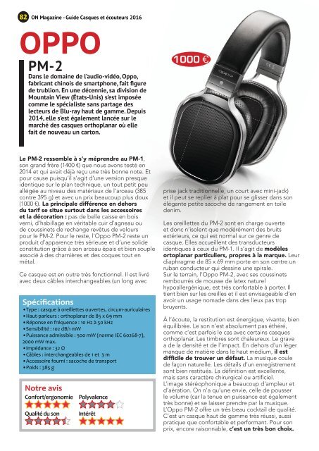 ON Magazine : Guide casques et écouteurs audiophiles 2016