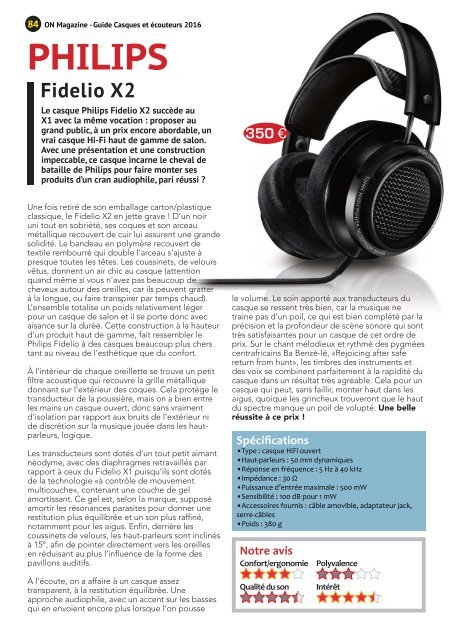 ON Magazine : Guide casques et écouteurs audiophiles 2016