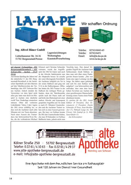 TVB-Hallenzeitung Ausgabe176