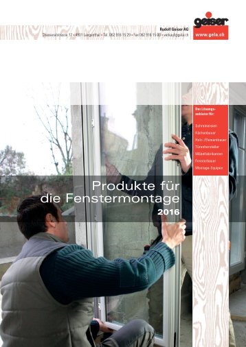 Produkte für die Fenstermontage