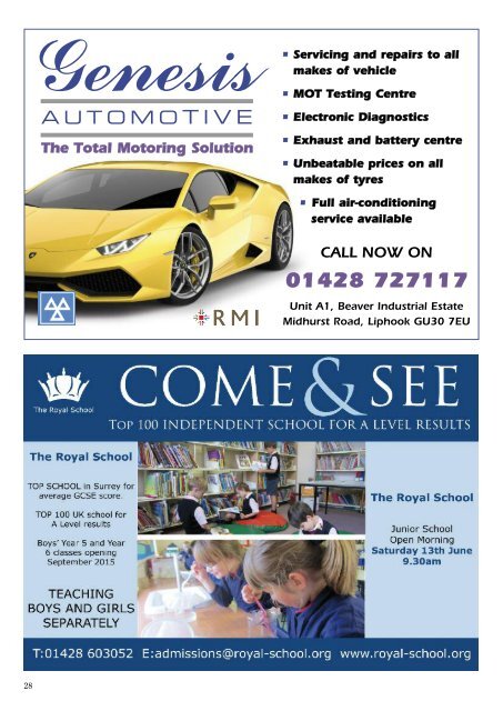 Liphook community magazine - summer 2015