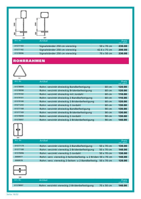 Download Broschüre Signalisationen / Absperrungen - BauBedarf