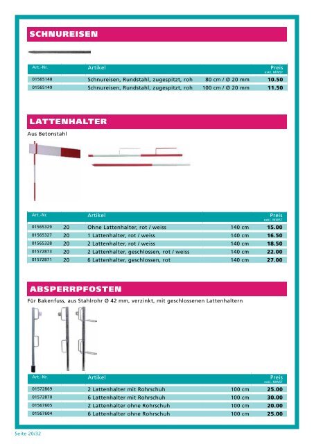 Download Broschüre Signalisationen / Absperrungen - BauBedarf