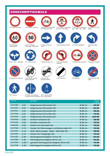 Download Broschüre Signalisationen / Absperrungen - BauBedarf