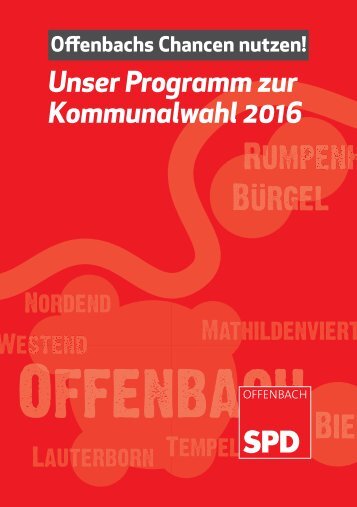 Unser Programm zur Kommunalwahl 2016