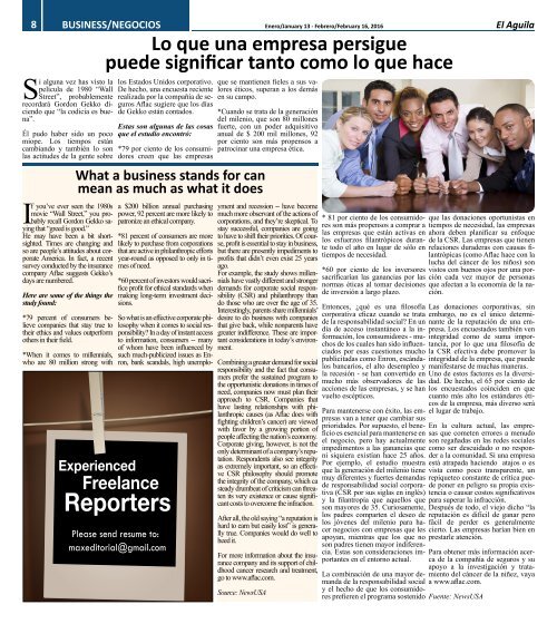 El Aguila Magazine – January 13, 2016