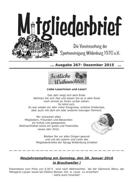 Ausgabe 267 - Dezember 2015