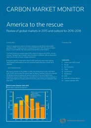 CARBON MARKET MONITOR America to the rescue