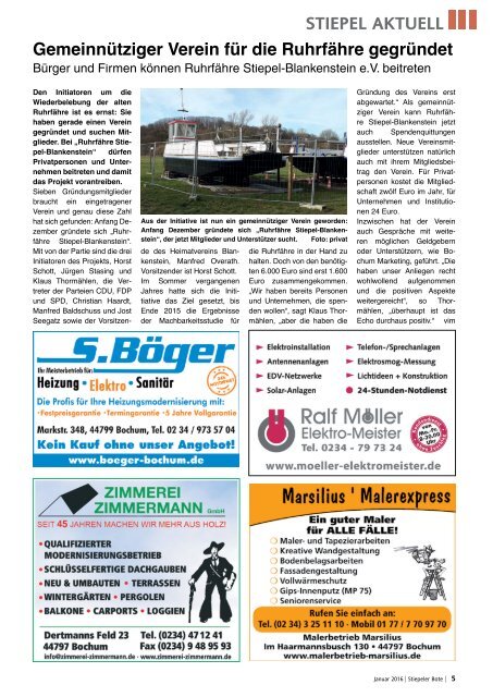 Der Stiepeler Bote 235 - Januar 2016