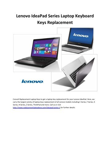 Lenovo IdeaPad Series Laptop Keyboard Keys Replacement