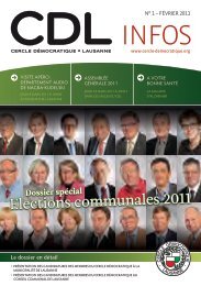 Elections communales 2011 - Cercle Démocratique Lausanne