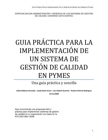 Guia de Implementacion de ISO 9001