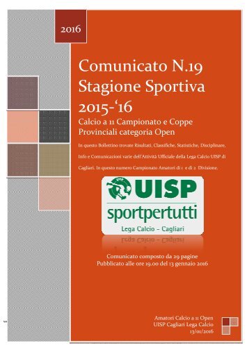 Stagione Sportiva 2015-‘16