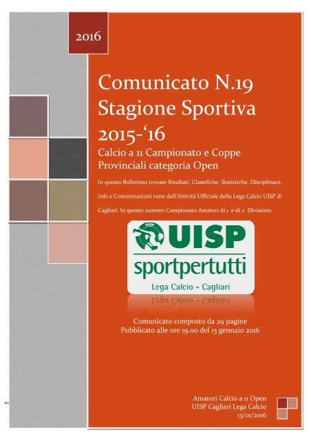 Stagione Sportiva 2015-‘16