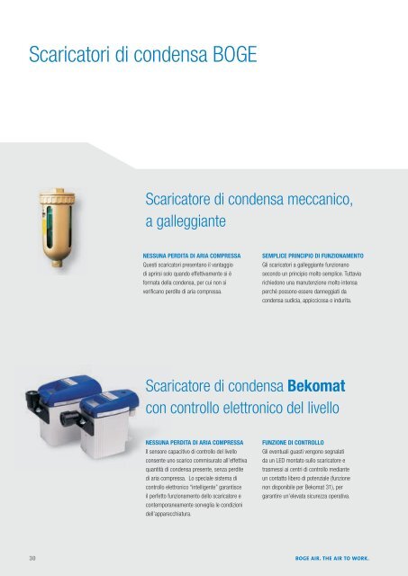 SISTEMI DI TRATTAMENTO DELL'ARIA COMPRESSA