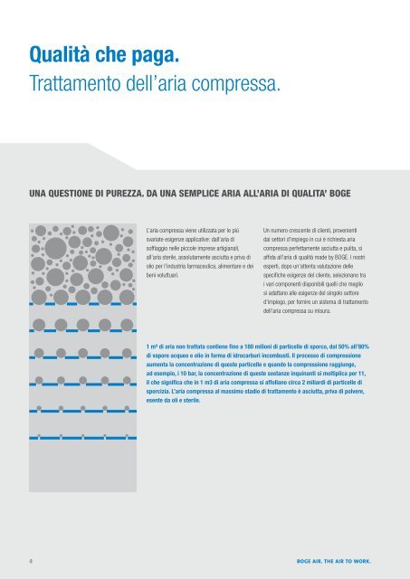 SISTEMI DI TRATTAMENTO DELL'ARIA COMPRESSA