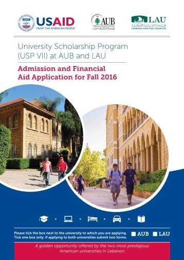 University Scholarship Program (USP VII) at AUB and LAU