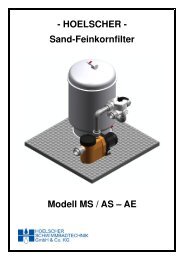 Sand-Feinkornfilter Modell MS-AS - AE - Hoelscher ...