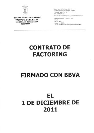 Contrato Factoring BBVA - ISOTools