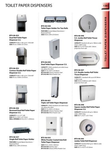 TOILET PAPER DISPENSERS - Britex