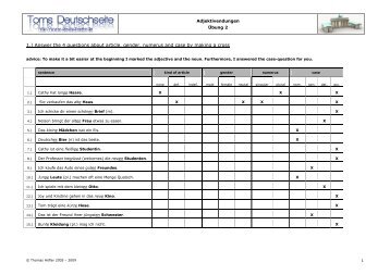 Adjektivendungen 2 - Toms Deutschseite