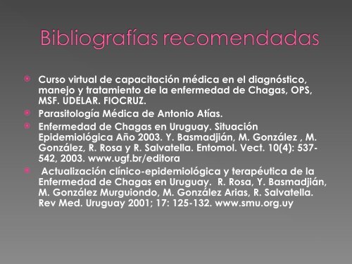 ENFERMEDAD DE CHAGAS - Instituto de Higiene