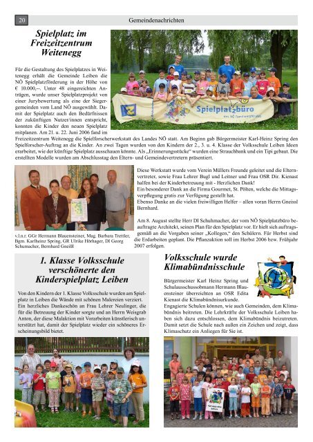 Gemeindezeitung 3/2006 - Marktgemeinde Leiben