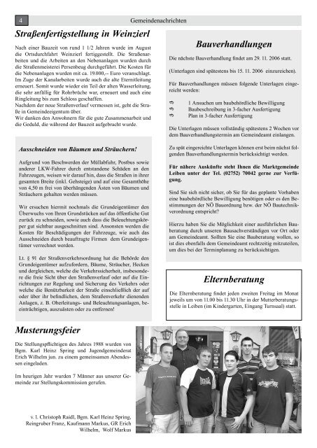 Gemeindezeitung 3/2006 - Marktgemeinde Leiben