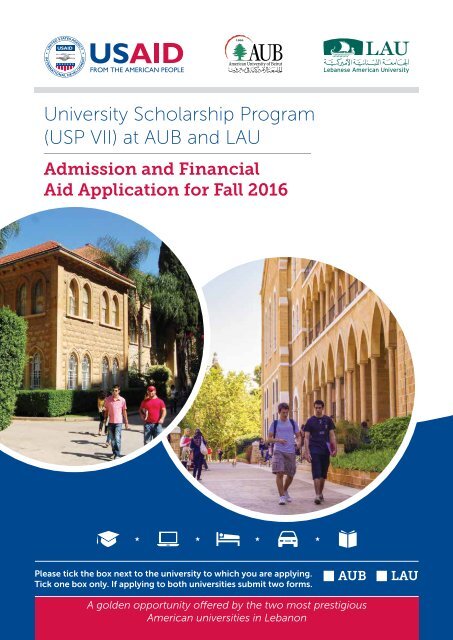 University Scholarship Program (USP VII) at AUB and LAU